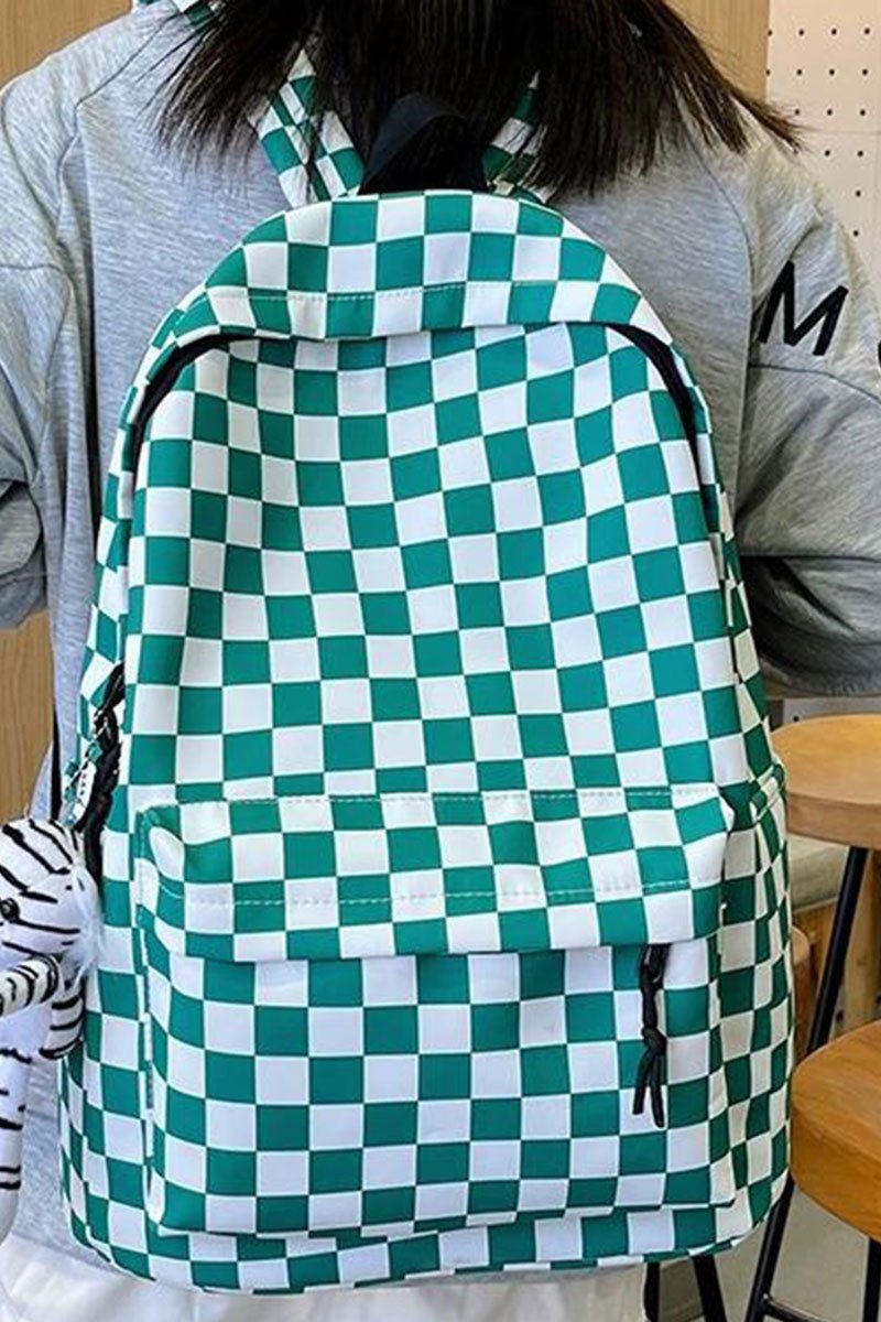 Zenana Green Check Me Out Backpack - Wholesale Accessory Market