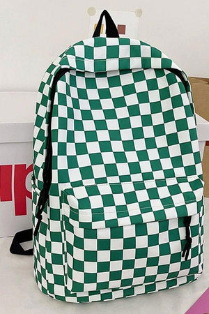 Zenana Green Check Me Out Backpack - Wholesale Accessory Market