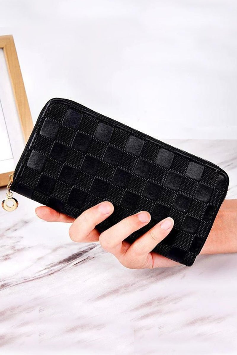 Zenana Black Checks & Charm Wallet - Wholesale Accessory Market