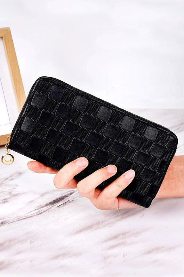 Zenana Black Checks & Charm Wallet - Wholesale Accessory Market