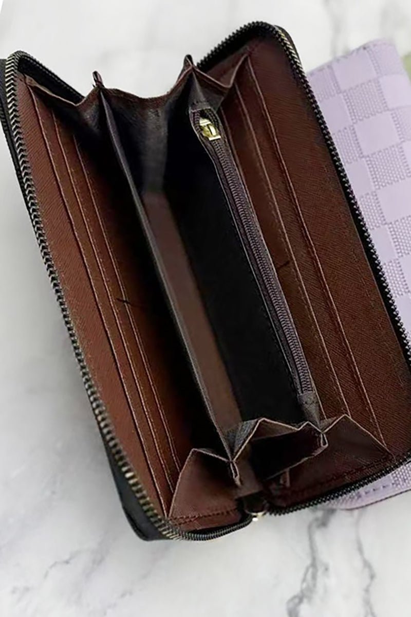 Zenana Black Checks & Charm Wallet - Wholesale Accessory Market
