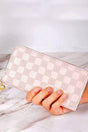 Zenana Pink Checks & Charm Wallet - Wholesale Accessory Market
