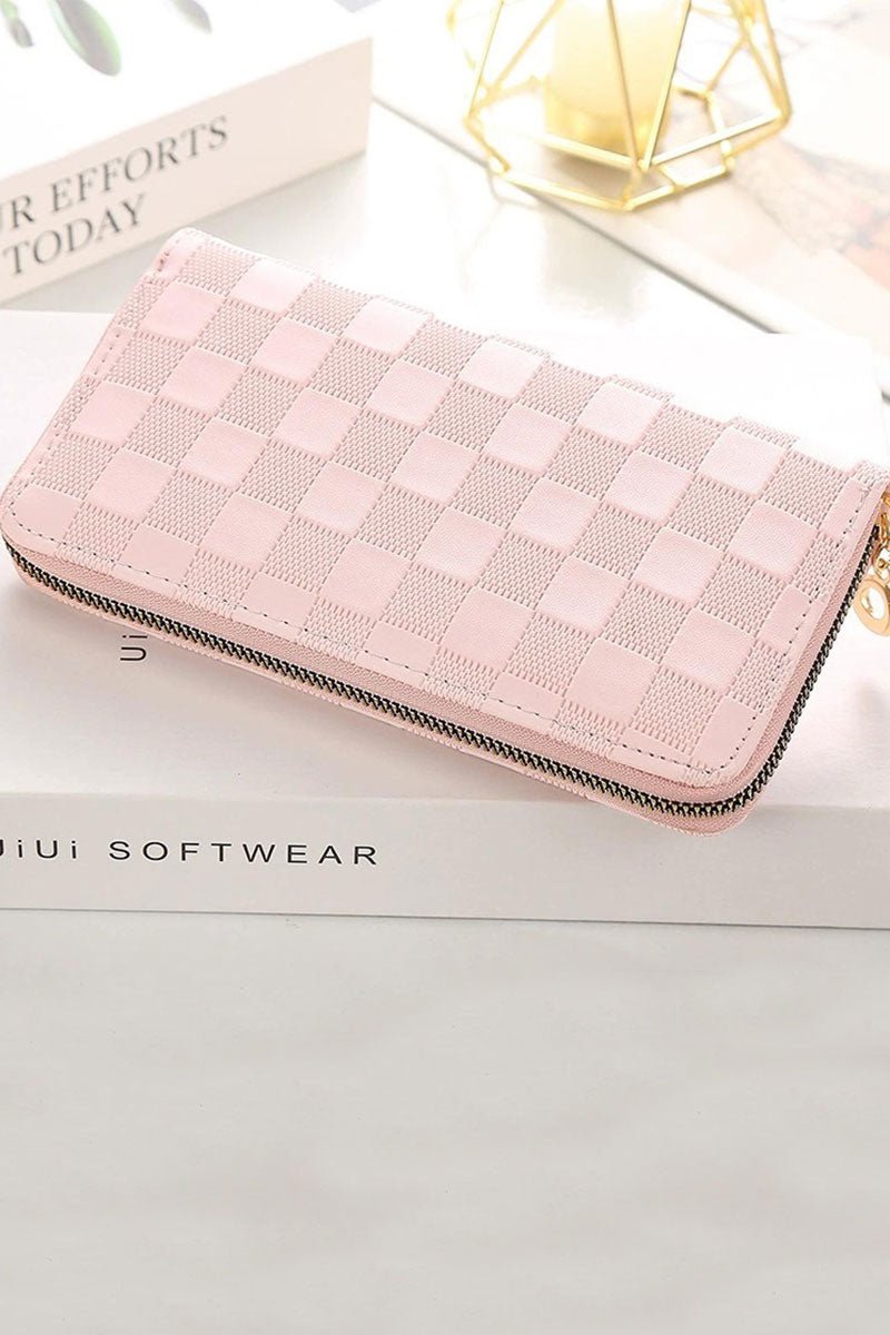 Zenana Pink Checks & Charm Wallet - Wholesale Accessory Market