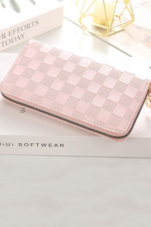 Zenana Pink Checks & Charm Wallet - Wholesale Accessory Market