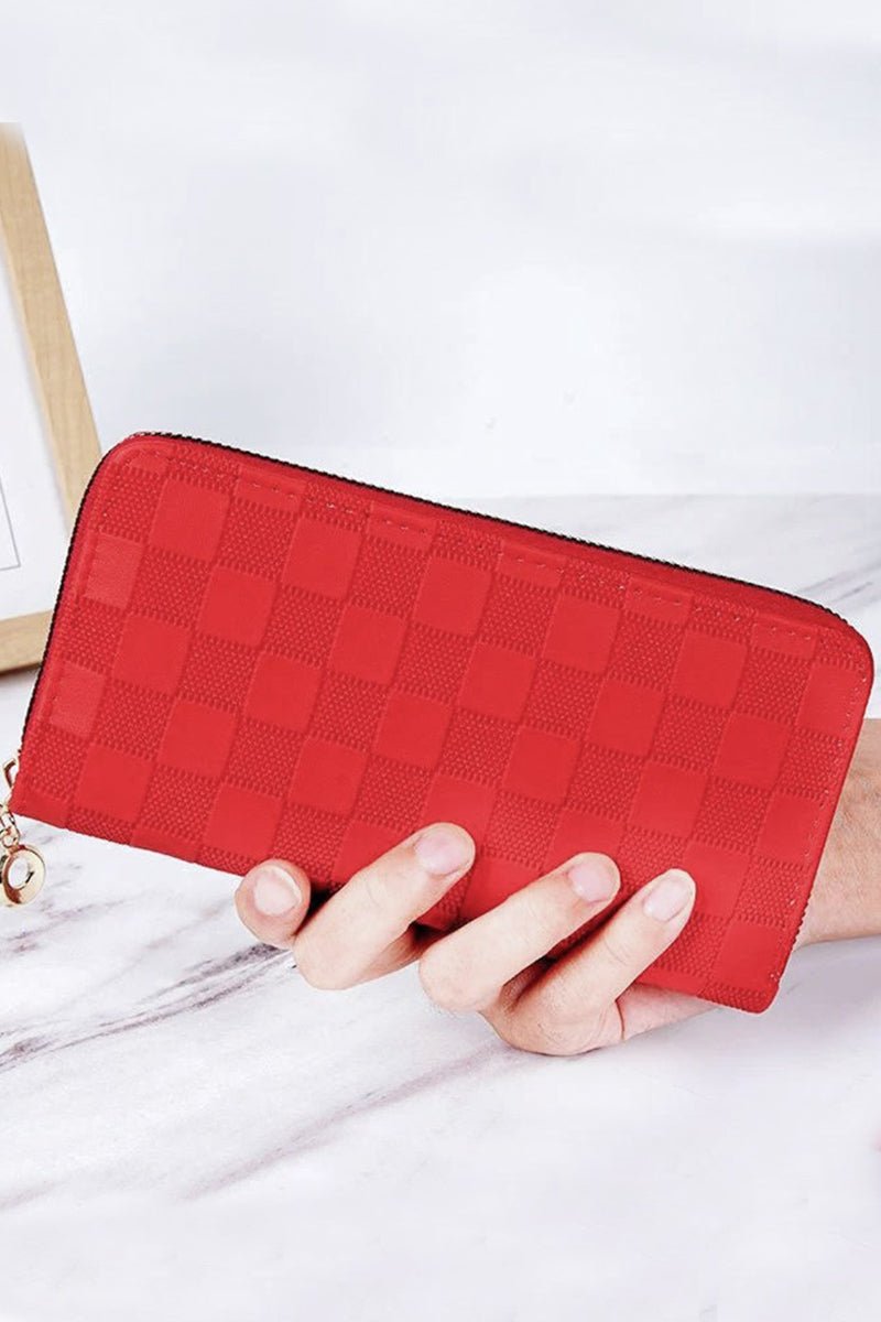 Zenana Ruby Checks & Charm Wallet - Wholesale Accessory Market