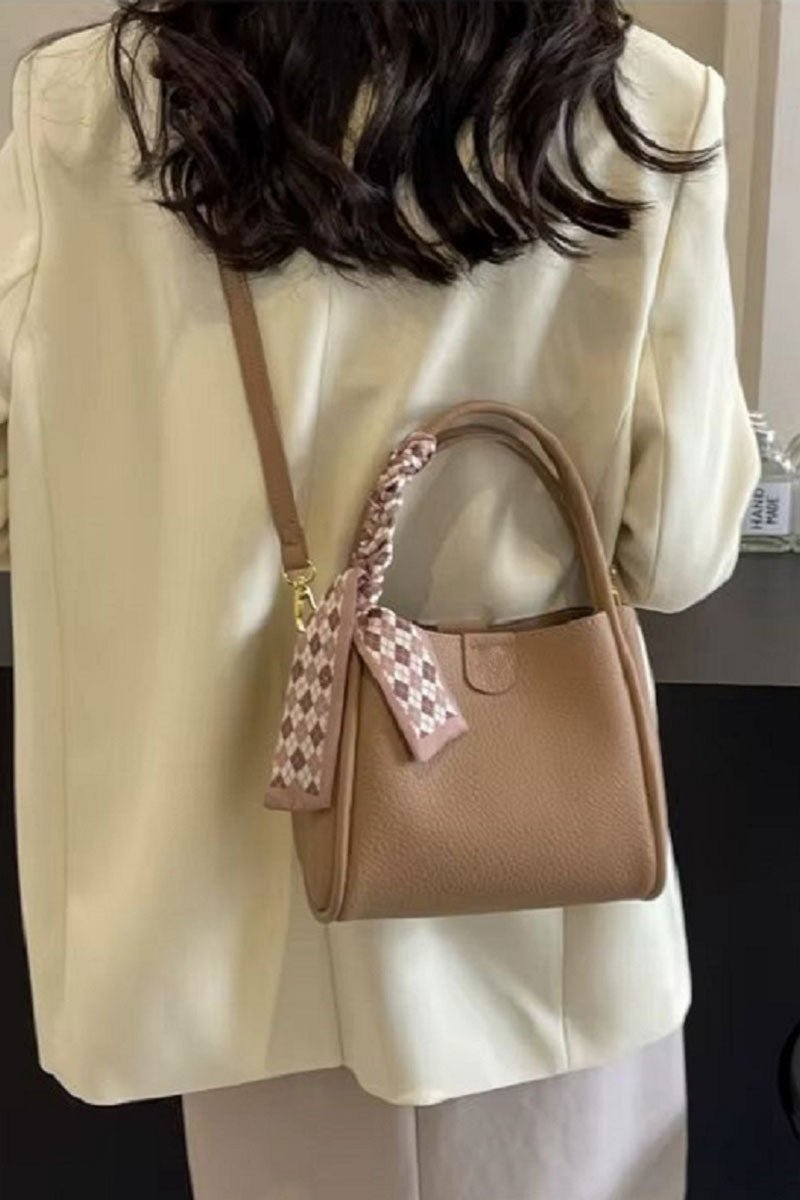 Zenana Tie Things Together Ash Mocha Faux Leather Tote - Wholesale Accessory Market