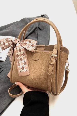 Zenana Tie Things Together Ash Mocha Faux Leather Tote - Wholesale Accessory Market