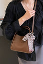 Zenana Tie Things Together Brown Faux Leather Tote - Wholesale Accessory Market