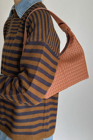 Zenana Crossed Paths Camel Woven Hobo - Wholesale Accessory Market