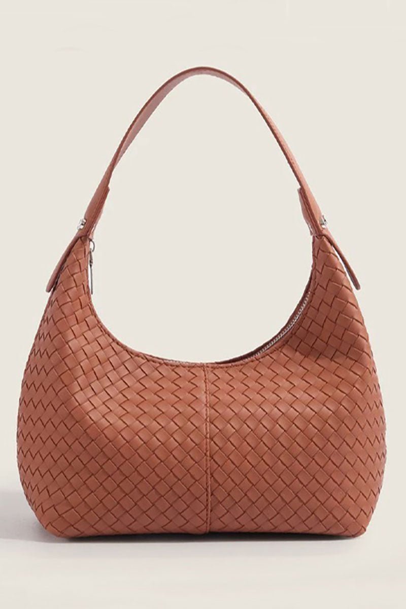 Zenana Crossed Paths Camel Woven Hobo - Wholesale Accessory Market