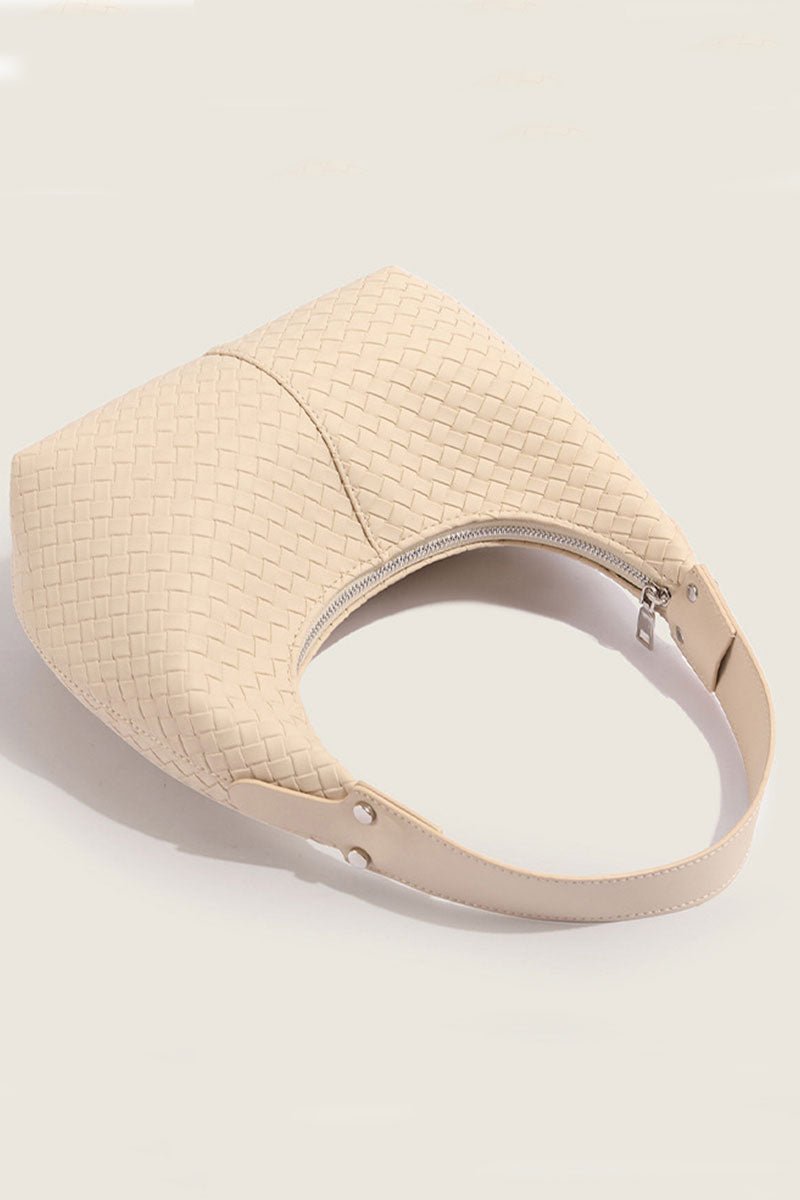 Zenana Crossed Paths Neutral Woven Hobo - Wholesale Accessory Market