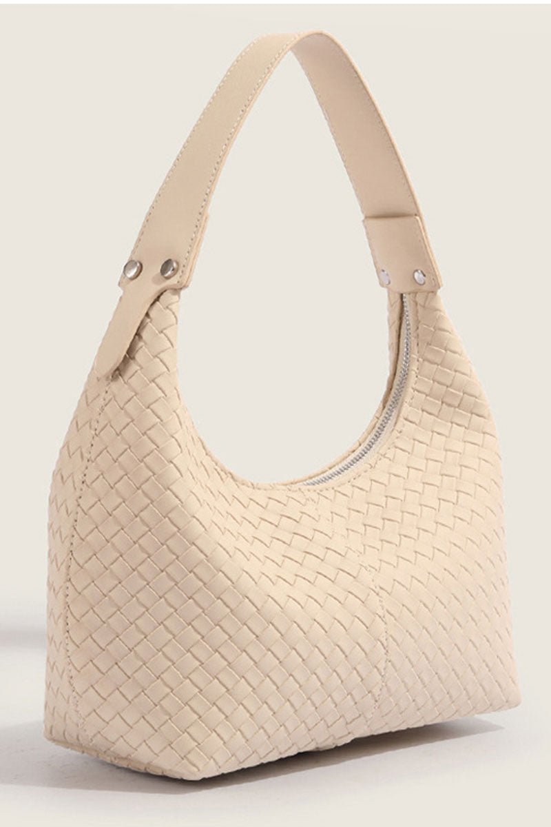 Zenana Crossed Paths Neutral Woven Hobo - Wholesale Accessory Market