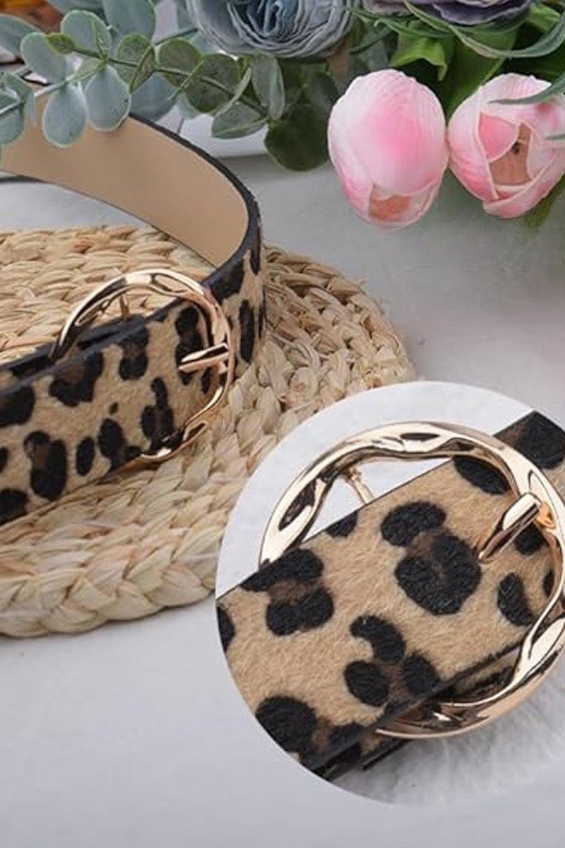 Zenana Fierce Edge Leopard Belt - Wholesale Accessory Market