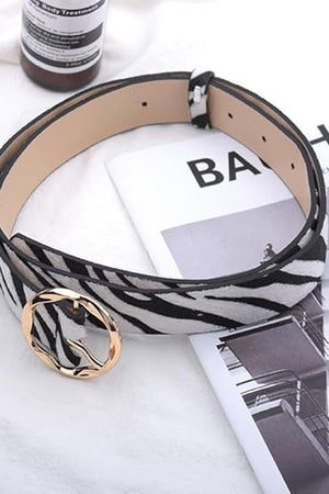 Zenana Fierce Edge Zebra Belt - Wholesale Accessory Market