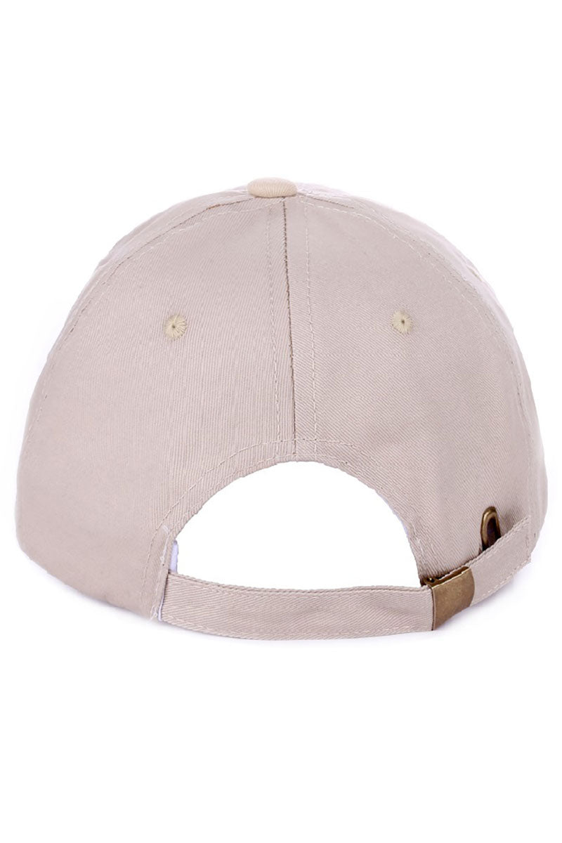 Zenana Embroidered 'LA' Ash Mocha Baseball Cap - Wholesale Accessory Market