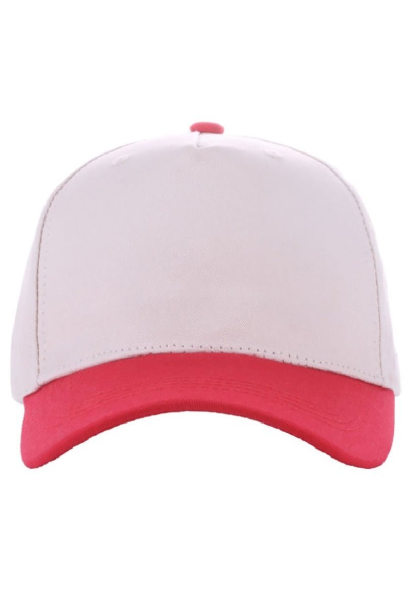 Zenana Red Two - Tone Canvas Cap - Wholesale Accessory Market