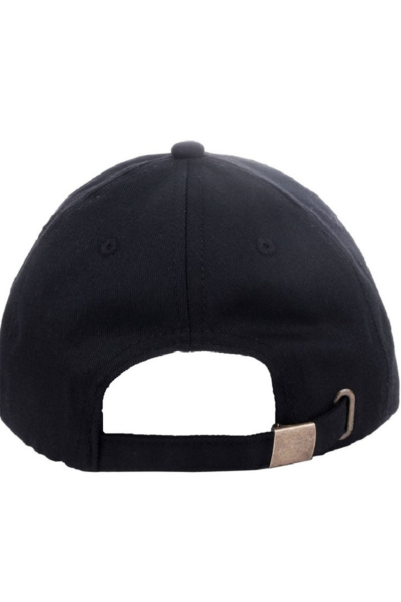 Zenana Embroidered 'Coffee' Black Cap - Wholesale Accessory Market