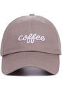 Zenana Embroidered 'Coffee' Mocha Baseball Cap - Wholesale Accessory Market