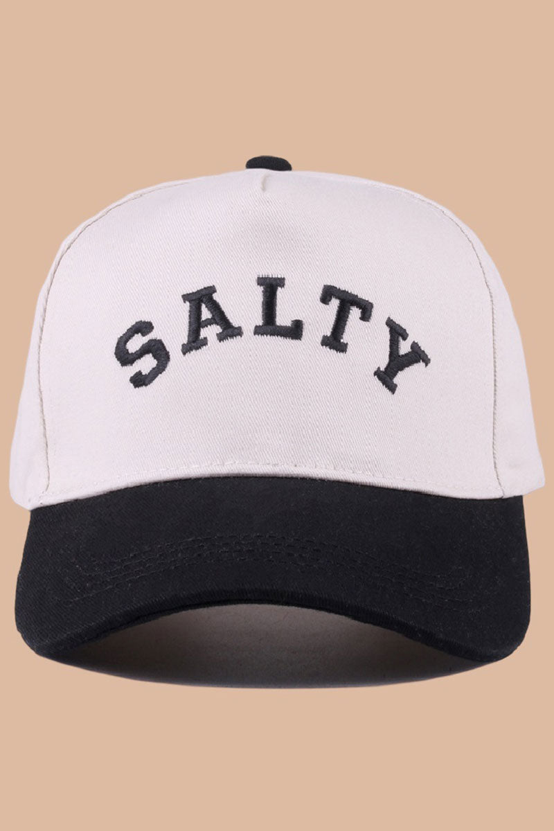 Zenana Embroidered 'Salty' Black Two - Tone Cap - Wholesale Accessory Market