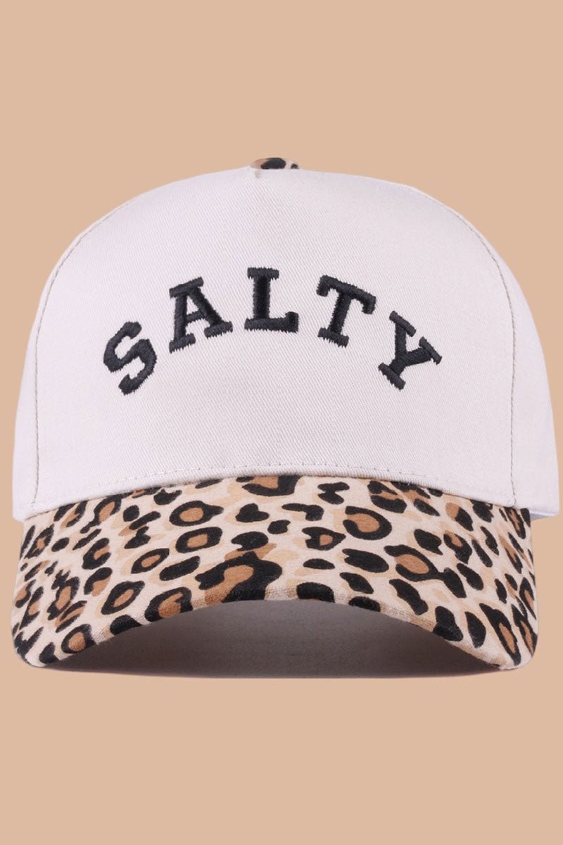 Zenana Embroidered 'Salty' Leopard Two - Tone Cap - Wholesale Accessory Market