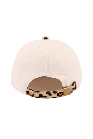 Zenana Embroidered I'm Yours No Refunds Leopard Two - Tone Cap - Wholesale Accessory Market