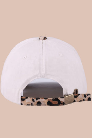 Zenana Embroidered You're Better Off Leopard Two - Tone Cap - Wholesale Accessory Market