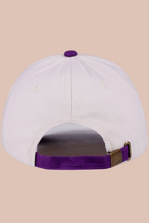 Zenana Embroidered Sunday Funday Purple Two - Tone Cap - Wholesale Accessory Market