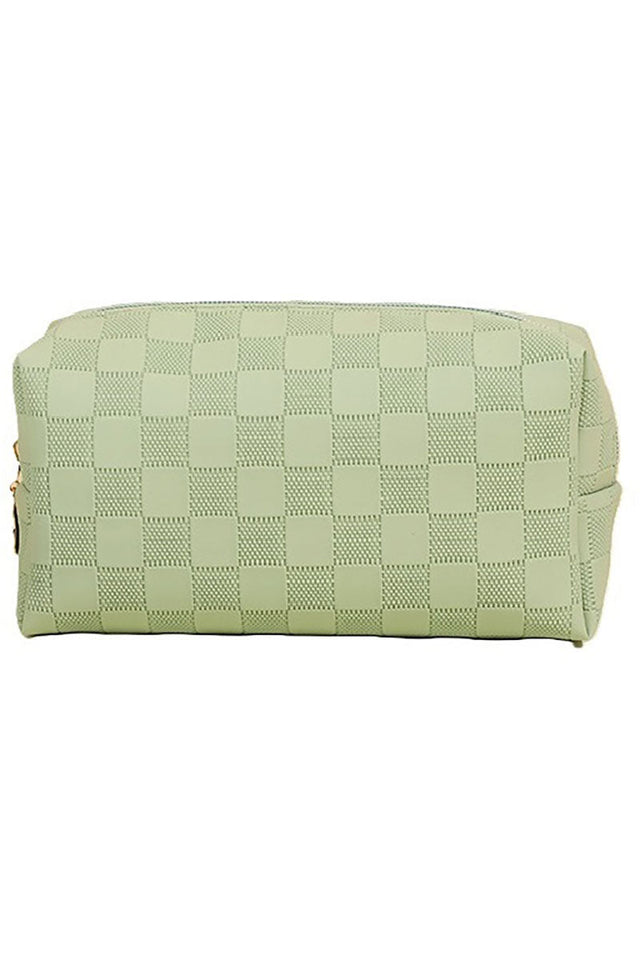 Zenana Checking You Out Sage Cosmetic Pouch - Wholesale Accessory Market
