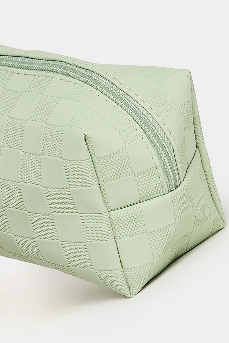 Zenana Checking You Out Sage Cosmetic Pouch - Wholesale Accessory Market