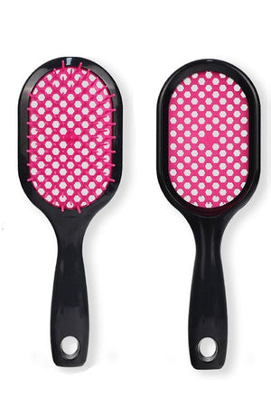 Zenana Black and Fuchsia Superbrush Plus Detangling Hair Comb - Wholesale Accessory Market