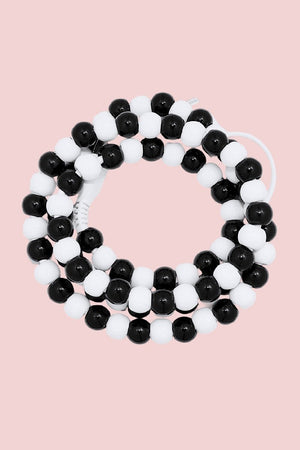 Zenana Black & White Beaded Dual USB & Lightning Charging Cable - Wholesale Accessory Market