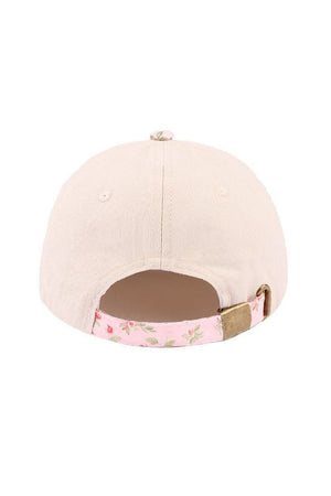 Zenana Embroidered All For His Glory Floral Two - Tone Cap - Wholesale Accessory Market