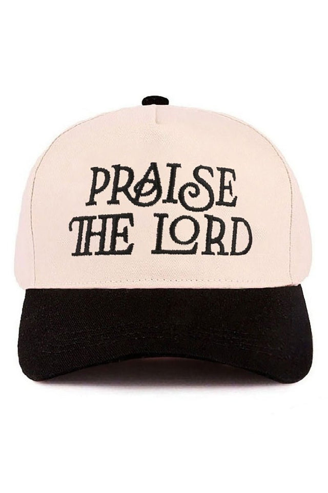 Zenana Embroidered Praise The Lord Black Two - Tone Cap - Wholesale Accessory Market