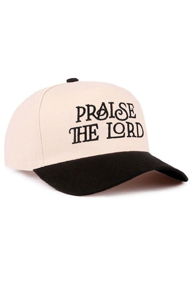 Zenana Embroidered Praise The Lord Black Two - Tone Cap - Wholesale Accessory Market