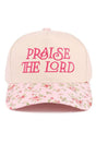 Zenana Embroidered Praise The Lord Floral Two - Tone Cap - Wholesale Accessory Market