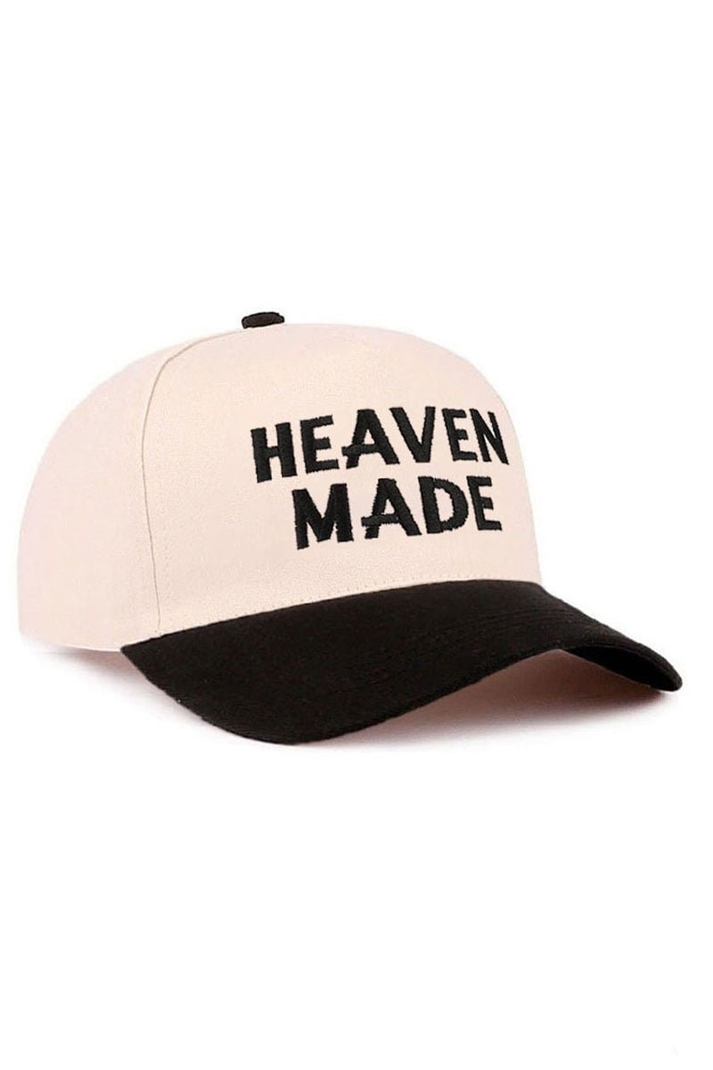 Zenana Embroidered Heaven Made Black Two - Tone Cap - Wholesale Accessory Market