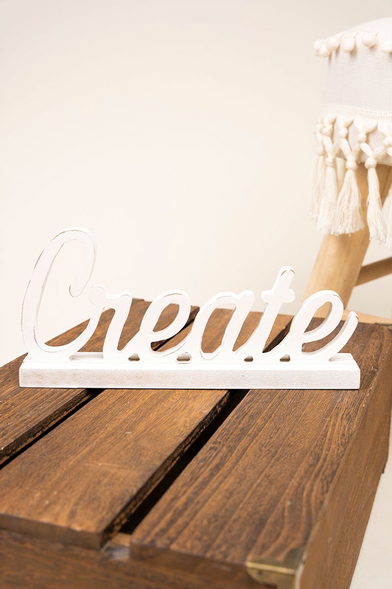 5 x 10 'Create' Cut-Out Word Tabletop Sign | Wholesale Accessory Market