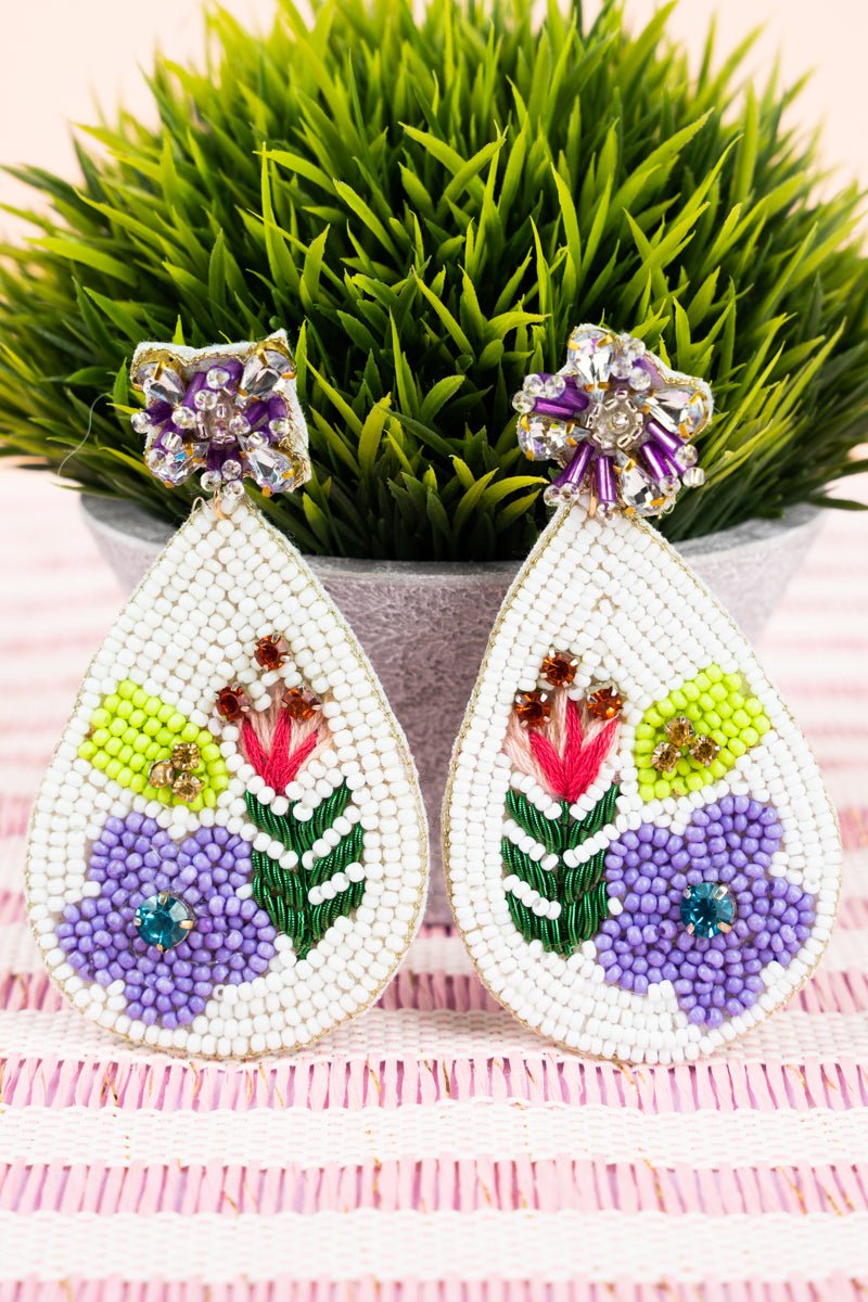 Arracada Loops Earrings - Beaded Earrings – Guelaguetza Designs