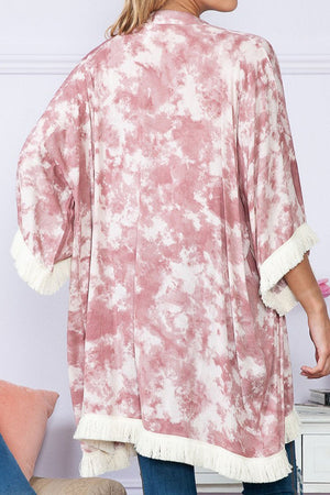 Visionary Summer Kimono Topper, Rose - Wholesale Accessory Market