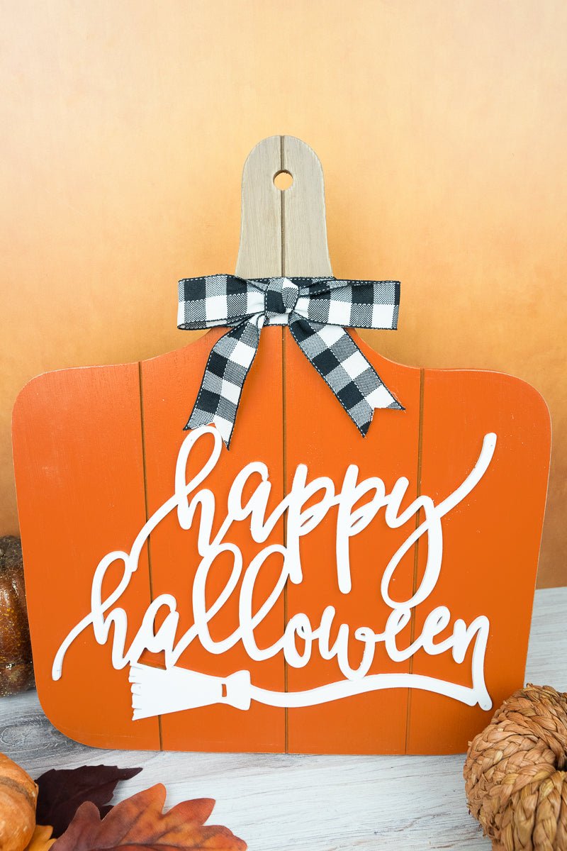 14 x 11.75 'Happy Halloween' Pumpkin Tabletop Easel Sign - Wholesale Accessory Market