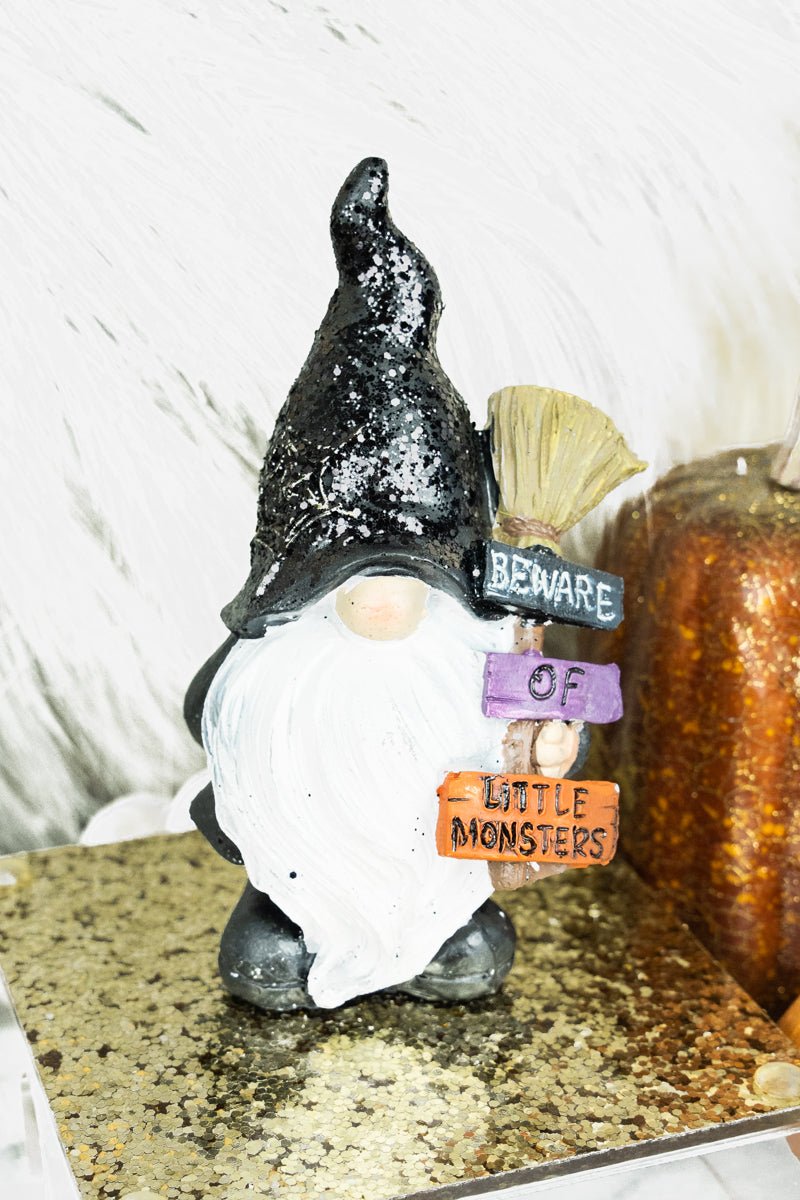 5.5 x 2.75 'Beware' Raven Gnome Resin Figurine - Wholesale Accessory Market