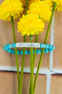 Silvertone 'Blessed' Bar Turquoise Semi-Precious Stone Bracelet - Wholesale Accessory Market