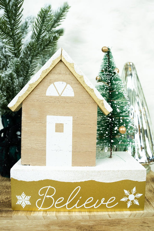 35% OFF! 7.5 x 5.5 'Believe' Christmas Village Tabletop Decor - Wholesale Accessory Market