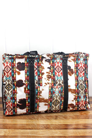 NGIL Dakota Ranch Collapsible Double Haul-It-All Basket with Mesh Pockets and Lid - Wholesale Accessory Market