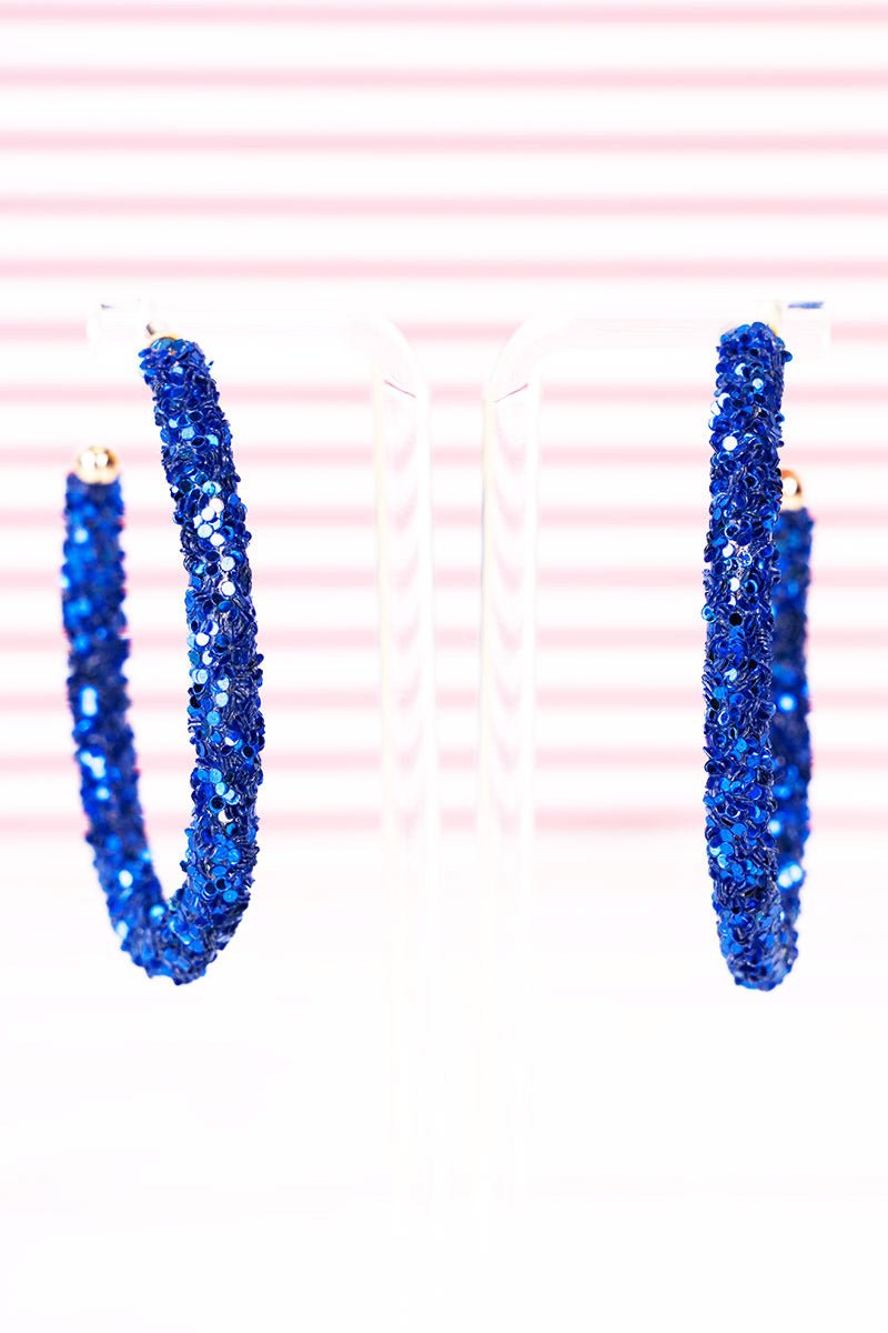 Huggie Hoop Earring With Blue Stones By Scream Pretty |  notonthehighstreet.com