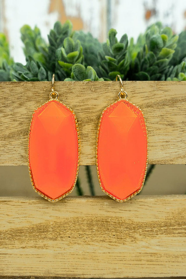 SALE! Mia Neon Orange Earrings - Wholesale Accessory Market