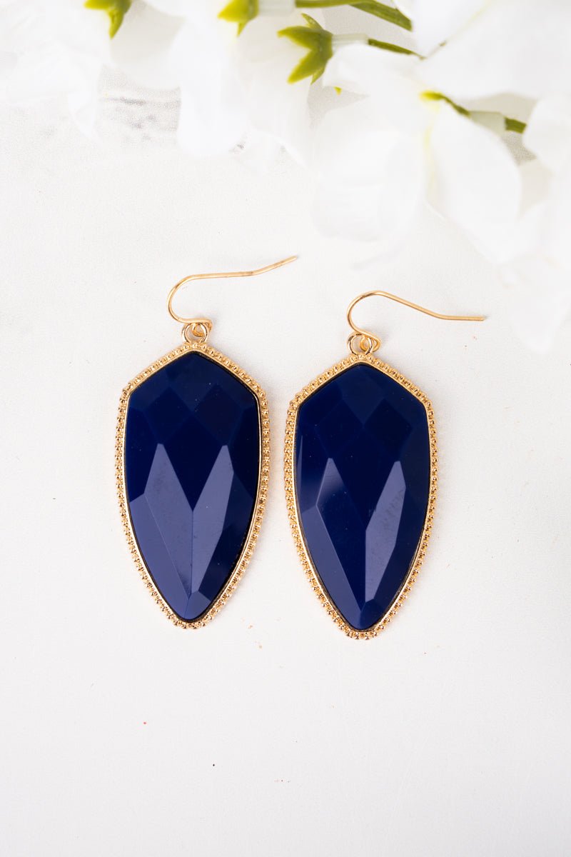 Miara Blue Petal Earrings - Wholesale Accessory Market