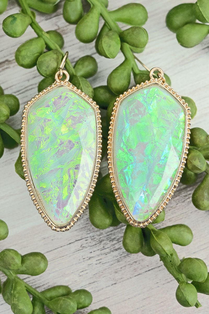 SALE! Miara Mint Opal Petal Earrings - Wholesale Accessory Market