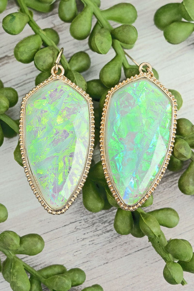 SALE! Miara Mint Opal Petal Earrings - Wholesale Accessory Market