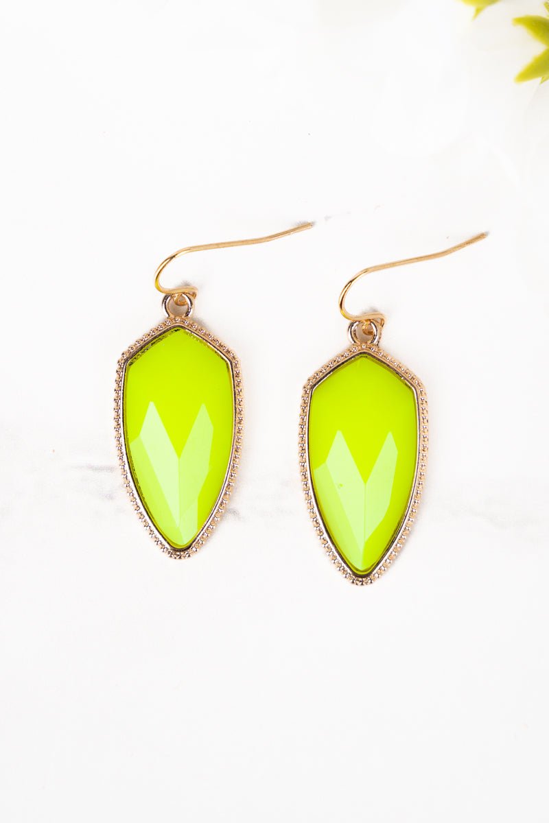 SALE! Lorelei Neon Yellow Petal Earrings - Wholesale Accessory Market